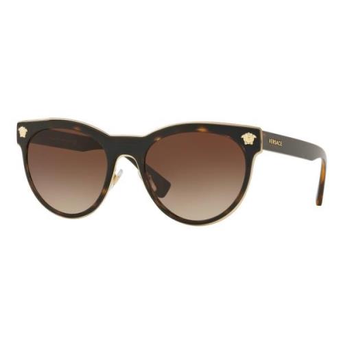 Medusa Charm Sunglasses Versace , Brown , Dames