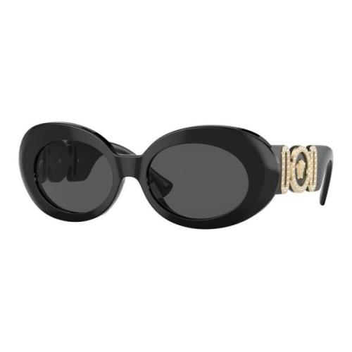 Black/Grey Sunglasses Versace , Black , Dames