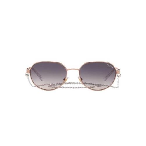 Rose Gold Sunglasses with Pink Shaded Lenses Vogue , Yellow , Dames