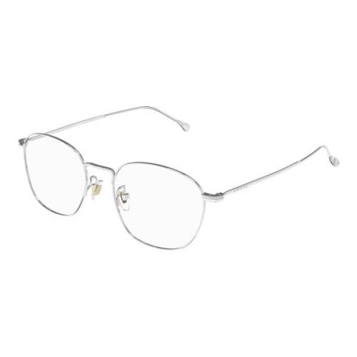 Silver Eyewear Frames Gucci , Gray , Unisex