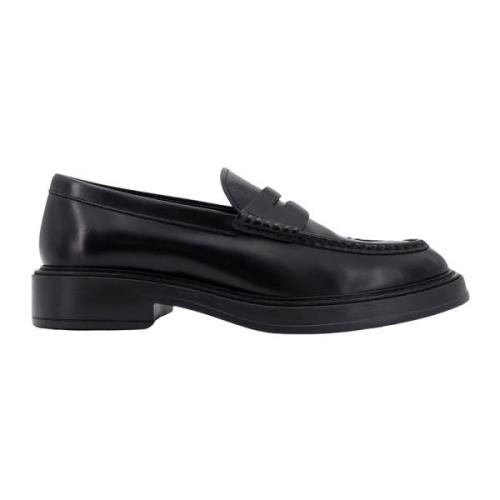 Zwarte Loafer Schoenen met Gegraveerd Logo Tod's , Black , Heren