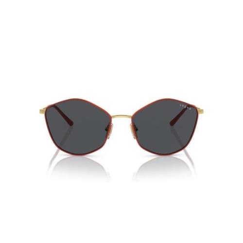 Gold/Dark Grey Sunglasses Vogue , Multicolor , Dames