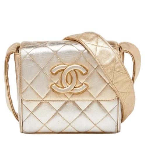 Pre-owned Leather chanel-bags Chanel Vintage , Yellow , Dames