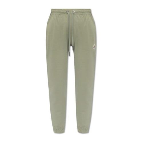 Sweatpants met logo Moncler , Green , Dames