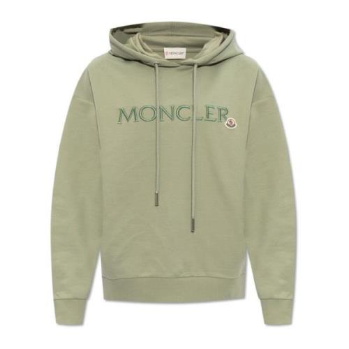 Hoodie met logo Moncler , Green , Dames