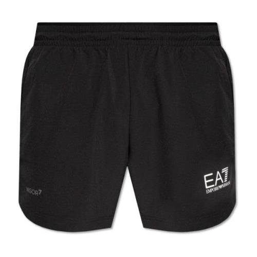 Shorts met logo Emporio Armani EA7 , Black , Heren