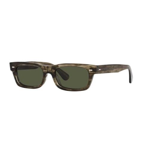 Barck Olive Green Zonnebril Davri Oliver Peoples , Green , Unisex