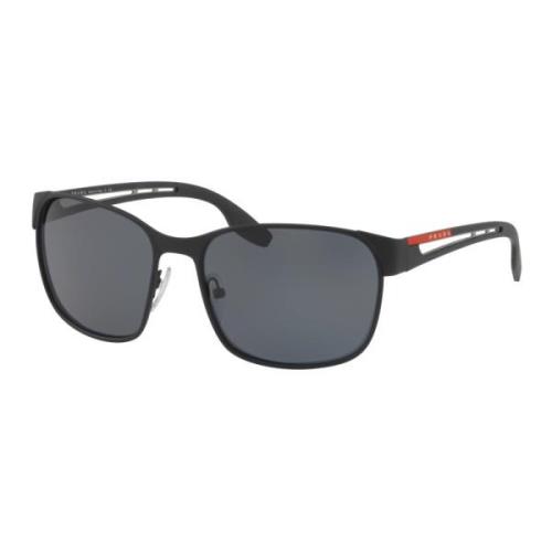 Black/Grey Sunglasses Linea Rossa Core Prada , Black , Heren