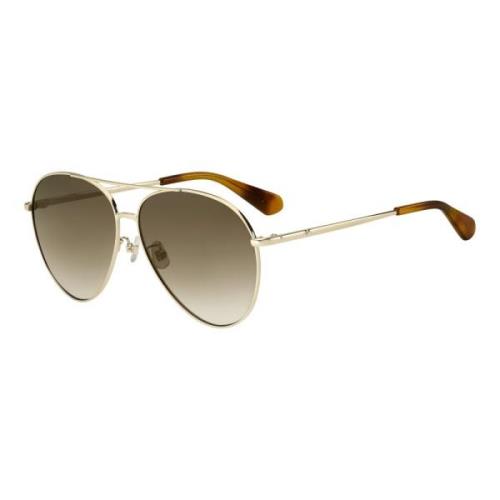Pale Gold/Brown Shaded Sunglasses Kate Spade , Yellow , Dames