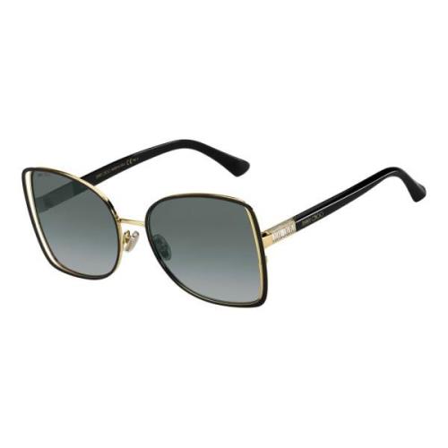 Frieda/S Sunglasses Black Gold/Dark Grey Shaded Jimmy Choo , Black , D...