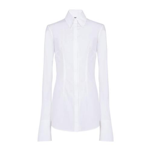Aansluitende popeline overhemd Balmain , White , Dames
