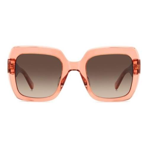 Peach/Dark Brown Shaded Sunglasses Kate Spade , Brown , Dames