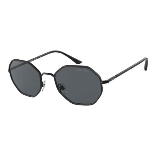 Matte Black/Grey Sunglasses AR 6112J Giorgio Armani , Black , Heren