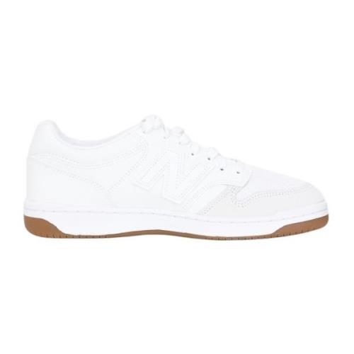 Iconische Witte Sneakers met Fluweel Details New Balance , White , Her...