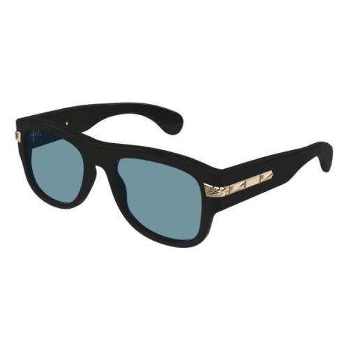 Gold/Black Sunglasses Gucci , Multicolor , Heren