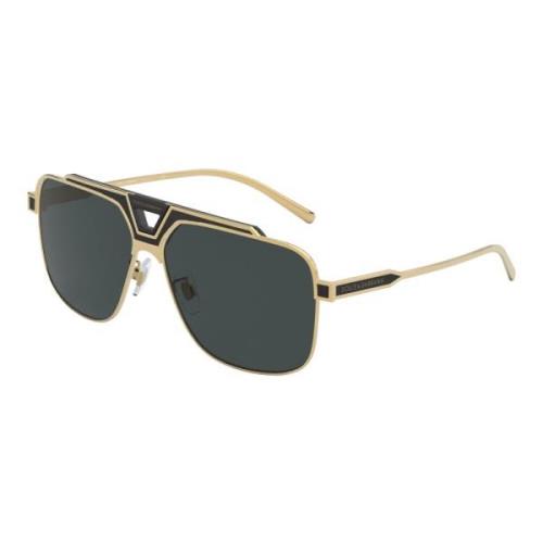 Miami Sunglasses Gold/Dark Grey Dolce & Gabbana , Yellow , Heren