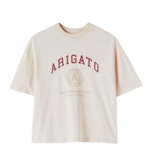 Arigato Universiteit T-shirt Axel Arigato , Beige , Dames