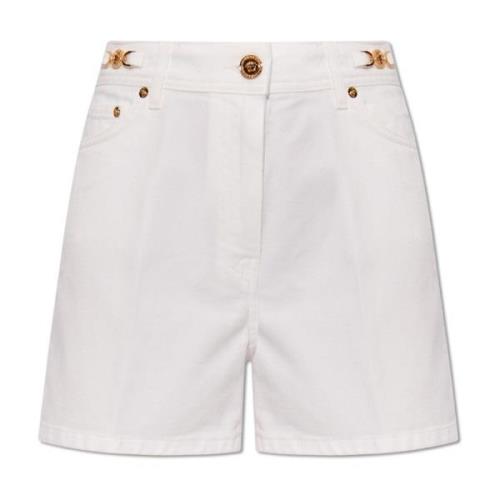 Denim shorts Versace , White , Dames