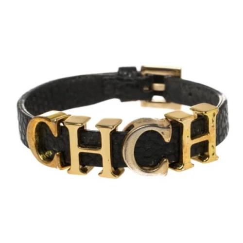 Pre-owned Leather bracelets Carolina Herrera Pre-owned , Black , Dames