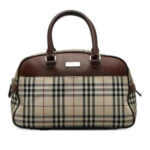 Pre-owned Canvas handbags Burberry Vintage , Brown , Dames