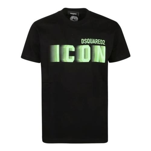 Icon Blur Cool Fit T-Shirt Dsquared2 , Black , Heren