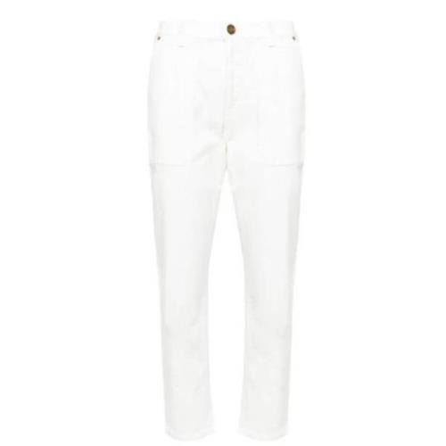 Cropped Jeans Pinko , White , Dames