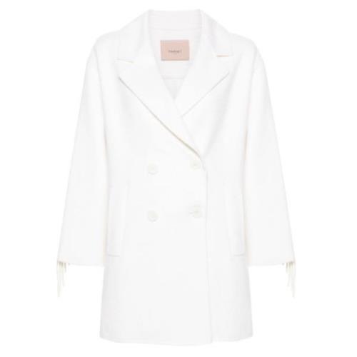 Double-Breasted Coats Twinset , White , Dames