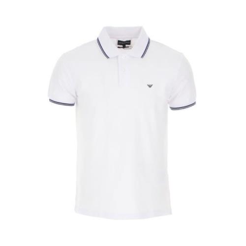 Klassiek Polo Shirt voor Heren Emporio Armani , White , Heren
