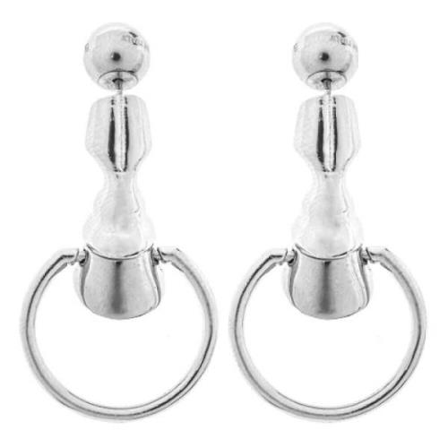 Pre-owned Metal earrings Burberry Vintage , Gray , Dames