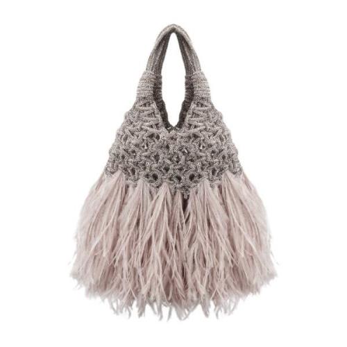 Mini Plumes Handtas Hibourama , Gray , Dames