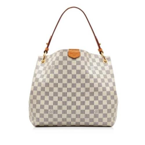 Pre-owned Leather louis-vuitton-bags Louis Vuitton Vintage , White , D...