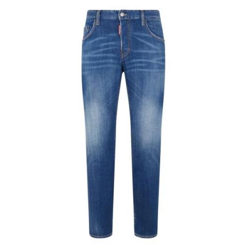 Indigo Slim-fit Denim Jeans Dsquared2 , Blue , Heren
