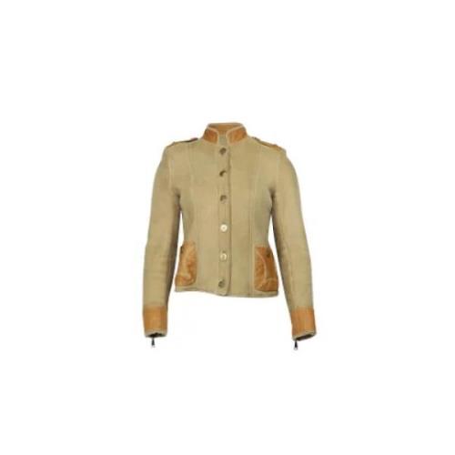 Pre-owned Suede outerwear Armani Pre-owned , Beige , Dames