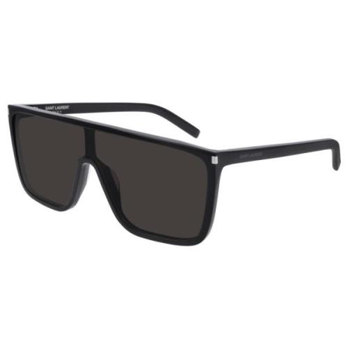 Black/Grey Mask Ace Sunglasses Saint Laurent , Black , Dames