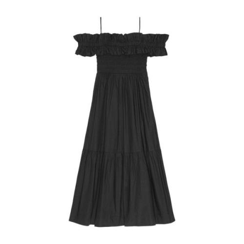 Zwarte Jurken Collectie Ganni , Black , Dames