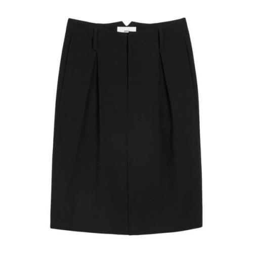 Midi Skirts Ami Paris , Black , Dames