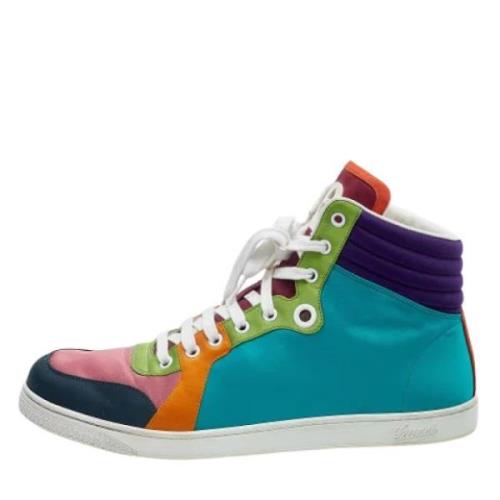 Pre-owned Satin sneakers Gucci Vintage , Multicolor , Dames