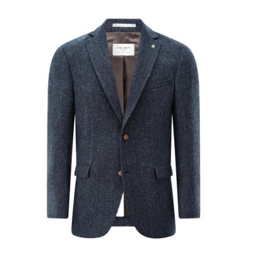 Beperkte editie Fishbone Harris Tweed Jas Carl Gross , Blue , Heren