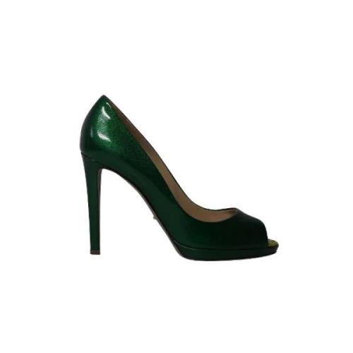 Pre-owned Leather heels Sergio Rossi Pre-owned , Green , Dames