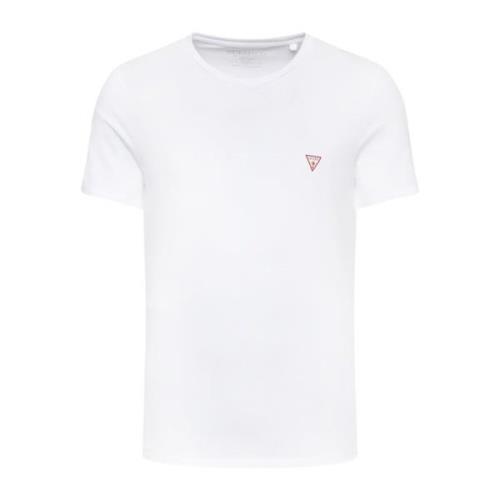 Basis Katoenen T-Shirt - Wit Guess , White , Heren