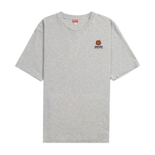Grijze T-shirt met geborduurd logo voor heren Kenzo , Gray , Heren