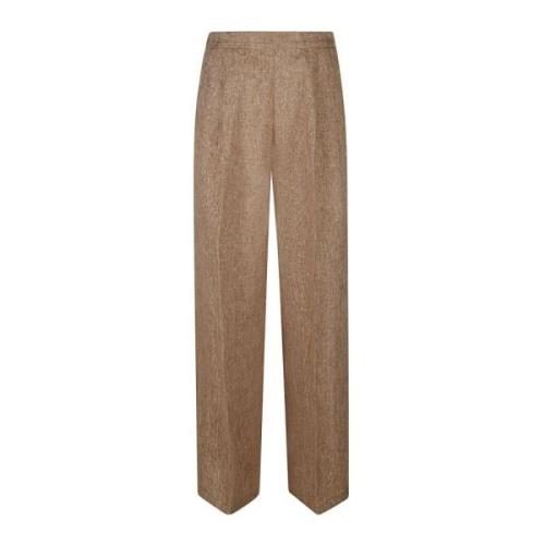 Straight Trousers Forte Forte , Brown , Dames