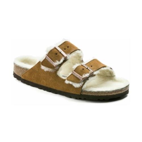 Sandalen Arizona Shearling Birkenstock , Brown , Heren