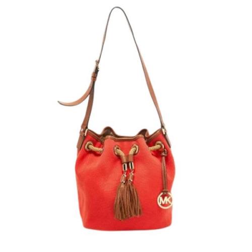 Pre-owned Leather shoulder-bags Michael Kors Pre-owned , Orange , Dame...