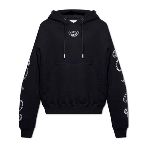 Hoodie met logo Off White , Black , Heren