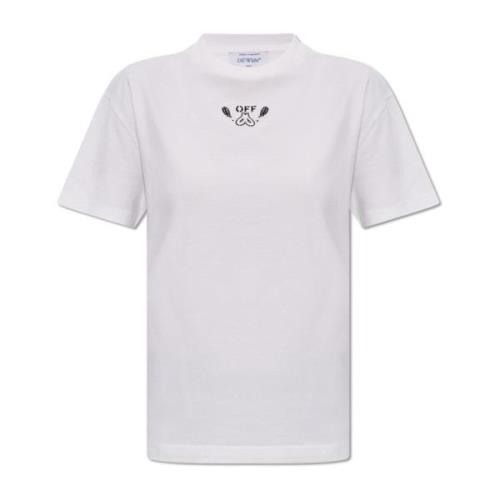 T-shirt met paisley motief Off White , White , Dames