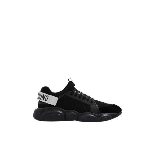 Sneakers met logo Moschino , Black , Heren