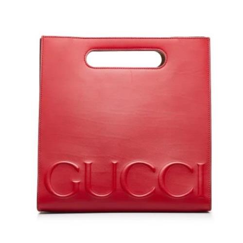 Pre-owned Leather totes Gucci Vintage , Red , Dames