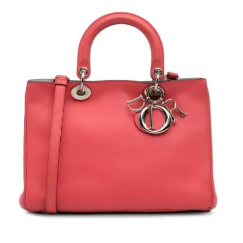 Pre-owned Leather handbags Dior Vintage , Red , Dames