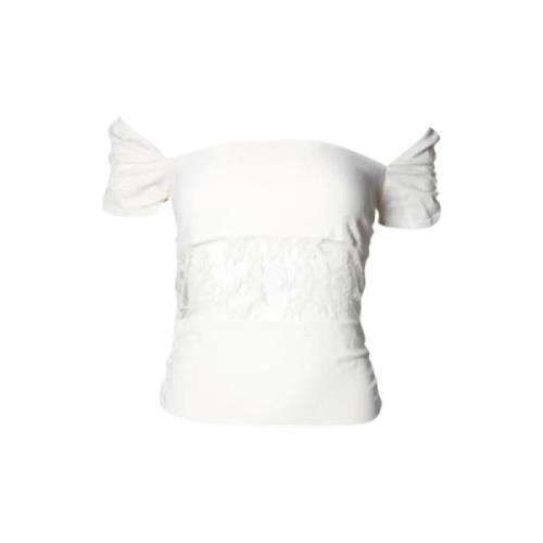 Pre-owned Viscose tops Valentino Vintage , White , Dames